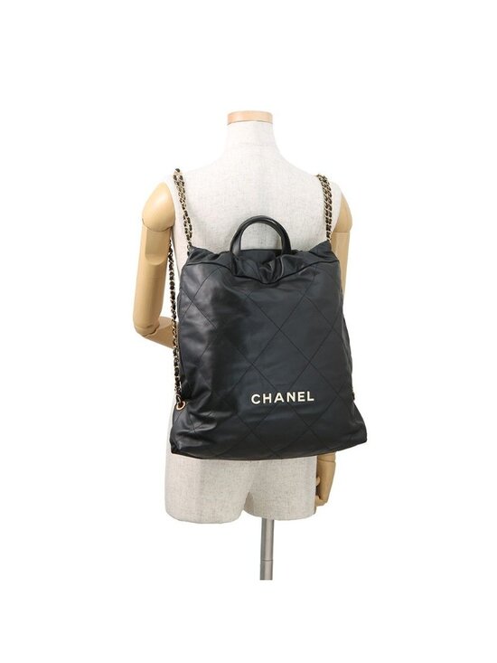 Chanel Backpack 22 Large Leather Black main image 8